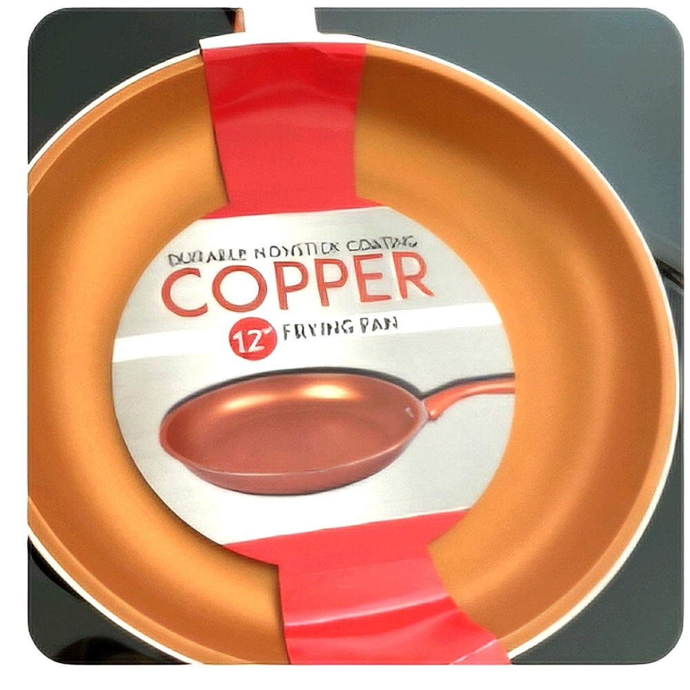 NEW 12” LARGE Nonstick Copper Coating Frying Pan